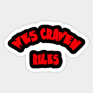 Wes Craven Rules Sticker